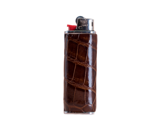 Lighter Case - Crocodile Leather