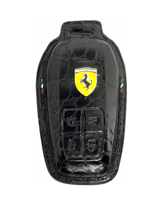 Ferrari Key Fob Case - Crocodile Leather