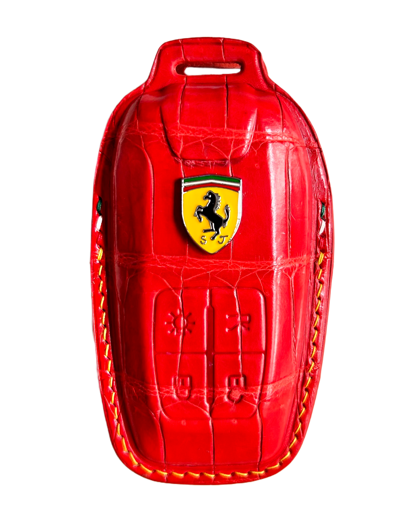 Ferrari Key Fob Case - Crocodile Leather